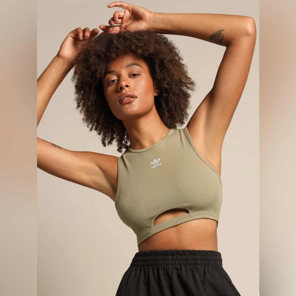 ADIDAS Essential Ribbed Tank Top - Picture 2 of 9